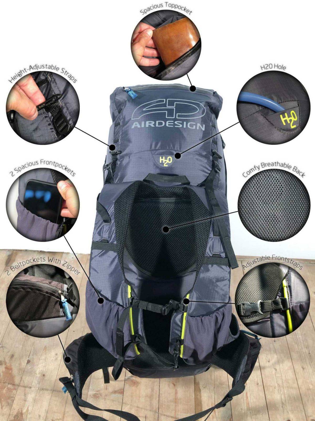 AirDesign Hike&Fly Light Trail-Rucksack – Bild 14