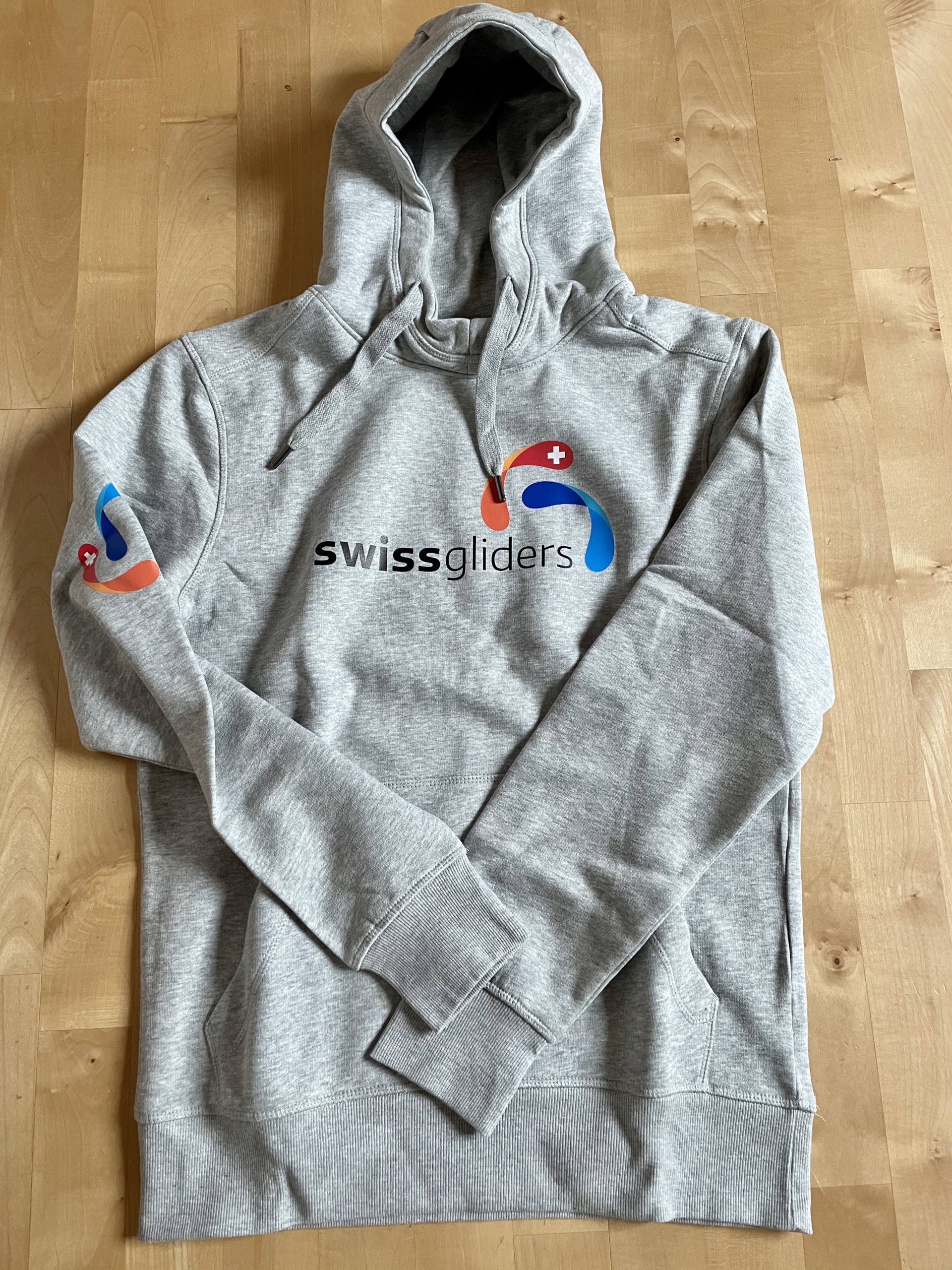 Swissgliders Hoodie grau mit Logo