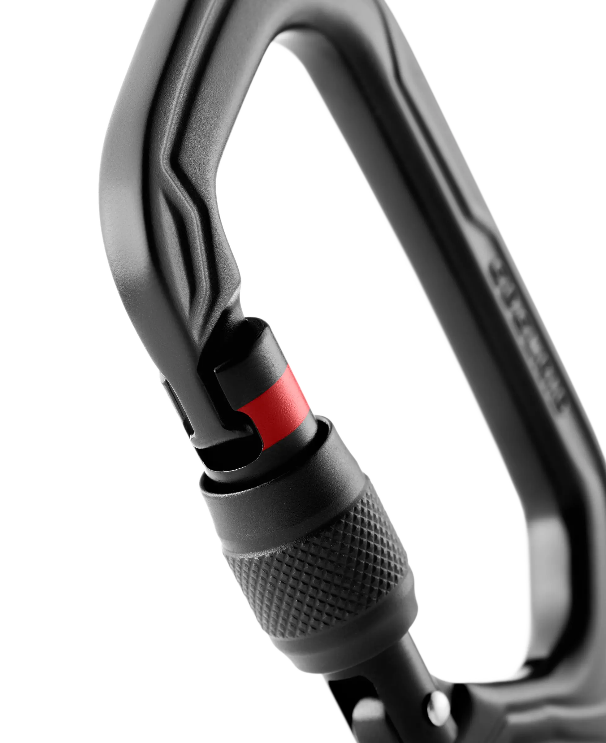 Edelrid AURA Screw: rote Markierung am Schraubverschluss