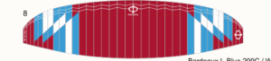 Phi Fantasia – Design CC01-8 – Bordeaux/Hellblau/Weiss