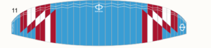 Phi Fantasia – Design CC02-11 – Hellblau/Bordeaux/Weiss