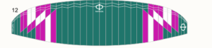 Phi Fantasia – Design CC02-12 – Dunkelgrün/Lila/Weiss