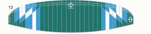 Phi Fantasia – Design CC02-13 – Dunkelgrün/Hellblau/Weiss
