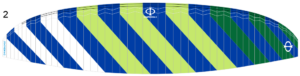 Phi Symphonia 2 – Design 2 – Blau/Weiss-Lime-Grün