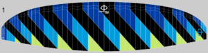 Phi Symphonia 2 light – Design 1 – Schwarz/Dunkelblau-Hellblau-Lime