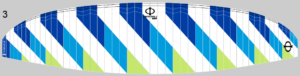 Phi Symphonia 2 light – Design 3 – Weiss/Dunkelblau-Hellblau-Lime