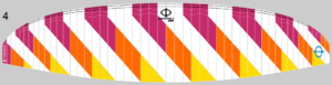 Phi Symphonia 2 light – Design 4 – Weiss/Pink-Orange-Gelb