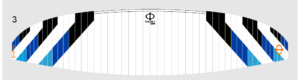 Phi Tenor 2 light – Design 3 – Weiss/Schwarz-Blau